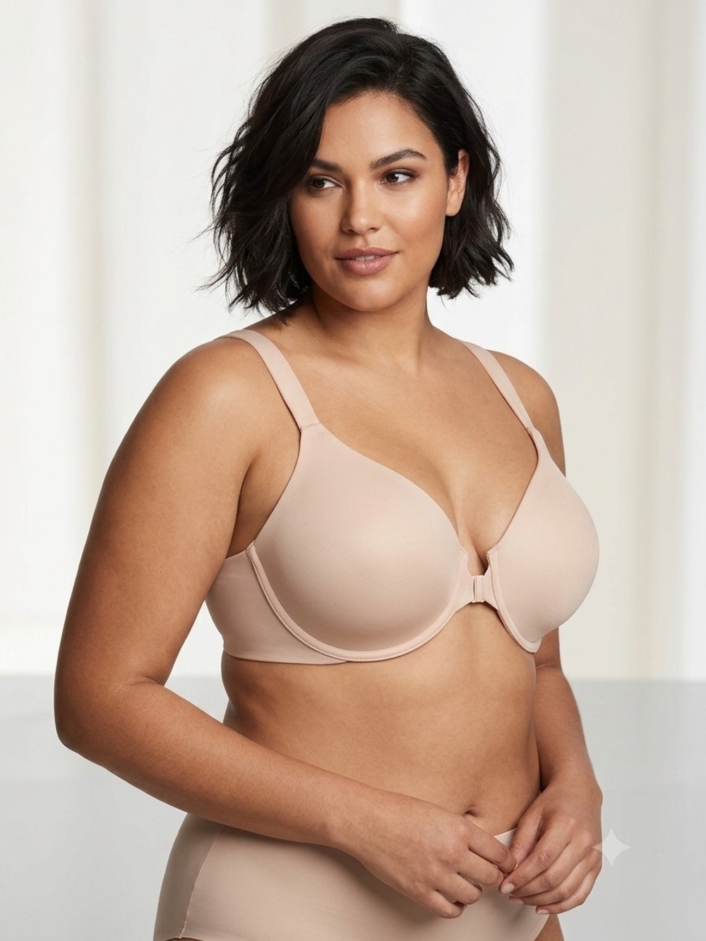 42 DD Vanity Fair Full Figure Underwire Front Close Bra #76384. Chart Incl